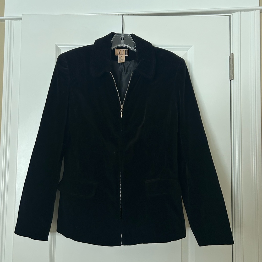 Ann Taylor Factory Black Velvet Blazer